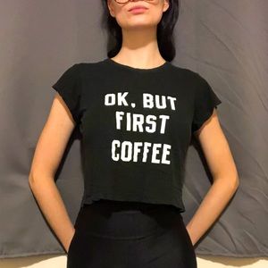 Coffee Graphic Crop Top